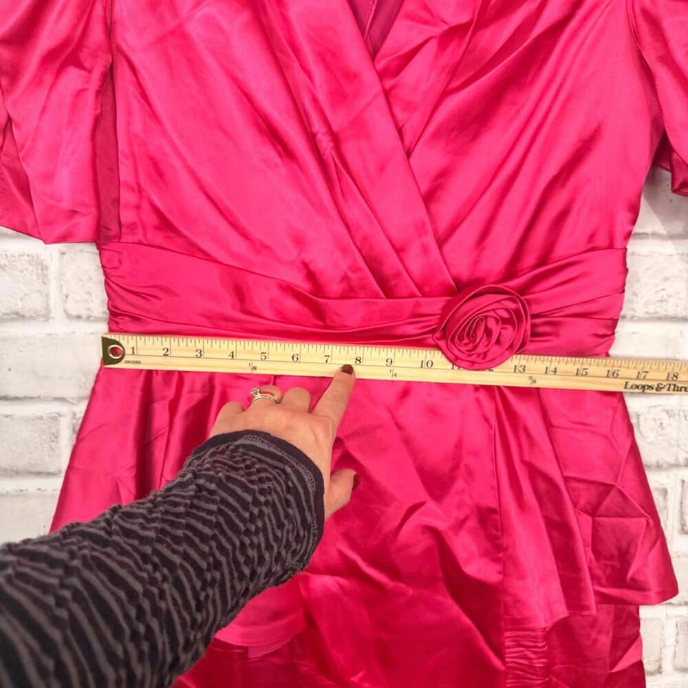 Nu-Mode Vintage Evening Dress 1960's Canada Pink Retro Hollywood Women's 15/16 - Picture 7 of 9